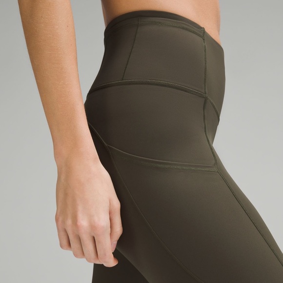 Lululemon Fast & Free Leggings 25” in Dark Olive size 4 - Picture 4 of 7